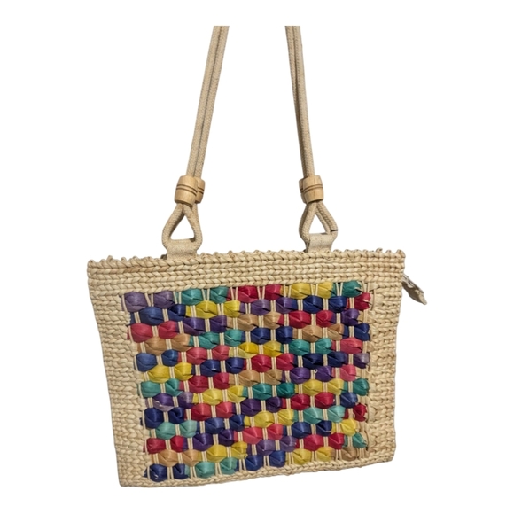 Colorful Woven Tote Bag - Picture 10 of 12